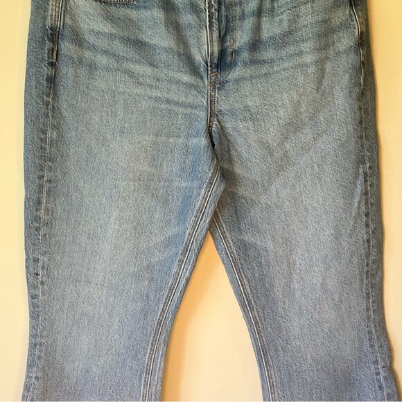 American Eagle Light Wash Distressed Flare Jean Size 12 Long - Picture 13 of 13